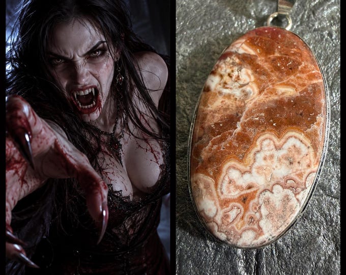 Seductive Vampire Queen Succubus Hybrid "Amegla" Spirit Companion, Spirit Vessel Necklace, Tier 3