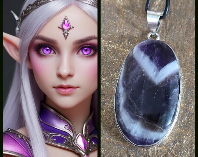 Female Nordic Aurora Elf "Harelva" Living Entity Companion, Spirit Vessel Necklace, Tier 3