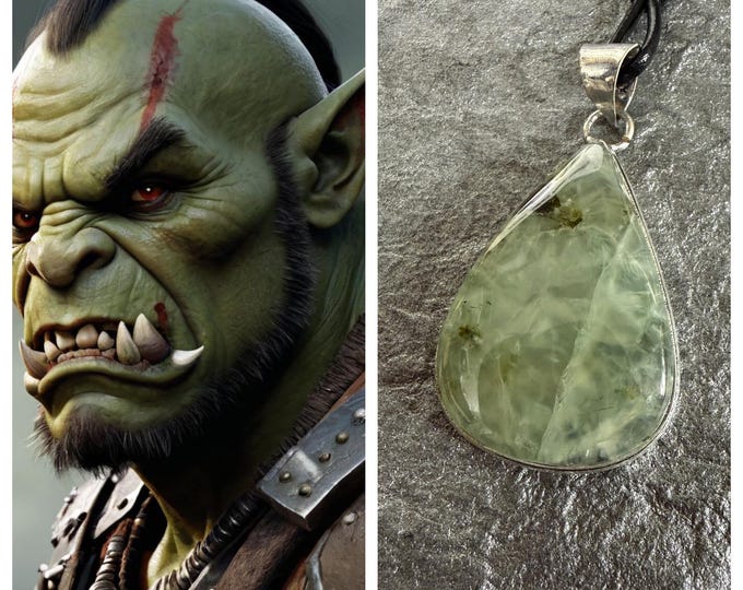 Orc Spirit Companion "Zeriec" (zair-ee-eck) Spirit Vessel Necklace, Tier 3