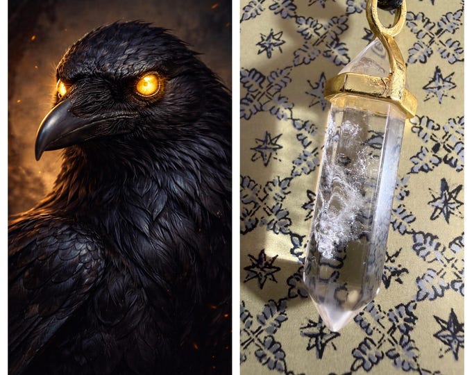 Raven "Argus" Spirit Companion, Spirit Vessel Necklace, Tier 1