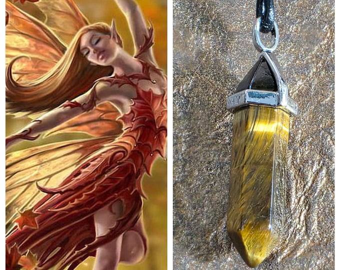 Autumn Forest Fairy "Ramrua" , Spirit Vessel Necklace, Tier 2