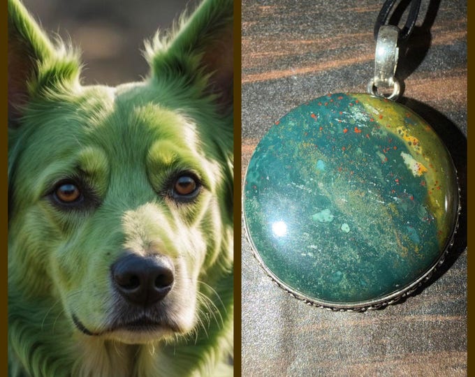 Cù Sith "Ariborr" (air-ih-bore) Spirit Companion, Spirit Vessel Necklace, Tier 2