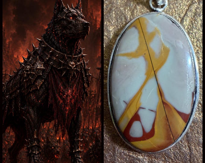 Hellhound Commander Spirit Companion "Krozac" Spirit Vessel Necklace, Tier 3