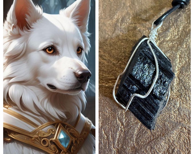 Guardian of the Gates Heaven Hound "Dravor" Spirit Companion, Spirit Vessel Necklace, Tier 2