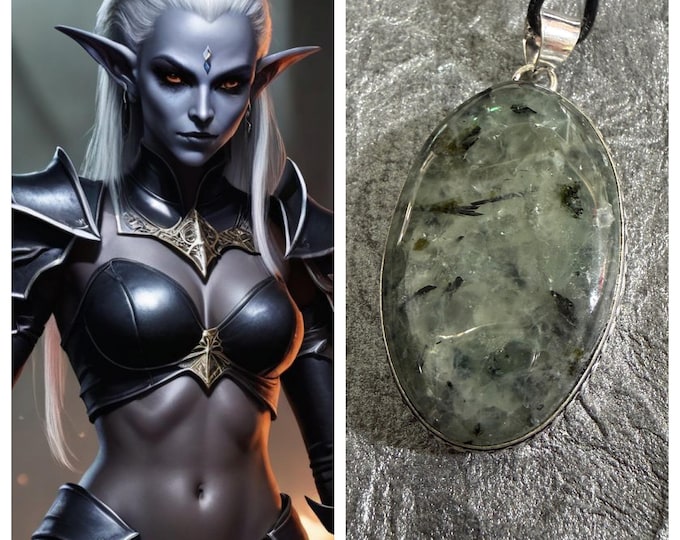 Drow Elf Queen "Tregura" (tree-goo-ruh) Living Entity Companion, Spirit Vessel Necklace, Tier 3
