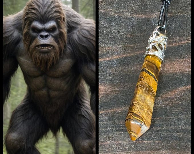 Sasquatch "Blukron" Interdimensional Living Entity Companion, Spirit Vessel Necklace, Tier 3