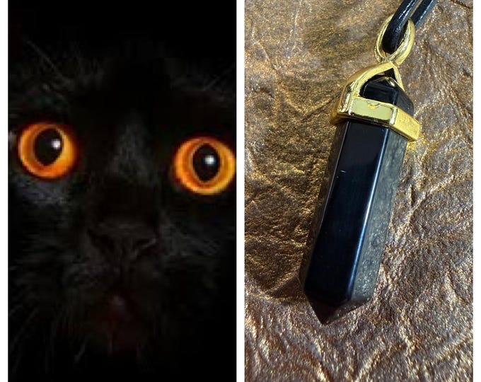 Black Cat "Soroc" Spirit Companion, Spirit Vessel Necklace, Tier 1