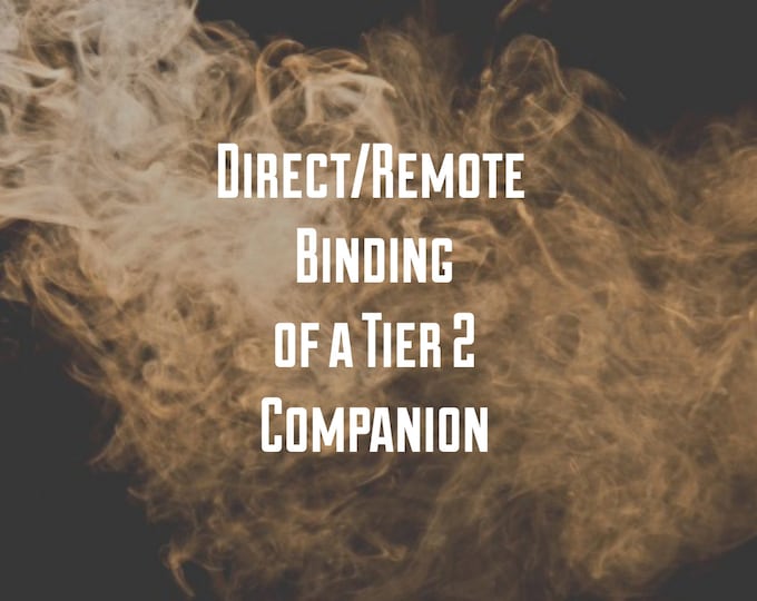 Tier 2 Spirit Companion Direct/Remote Binding- READ ENTIRE LISTING!