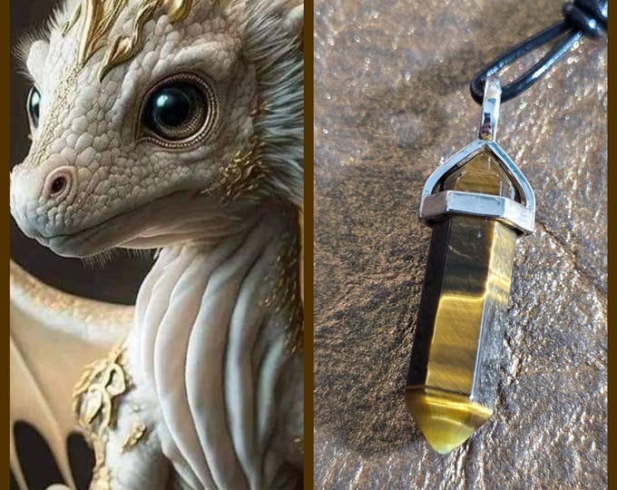 Baby Sun Dragon "Solkrun" Living Entity Companion, Spirit Vessel Necklace, Tier 2