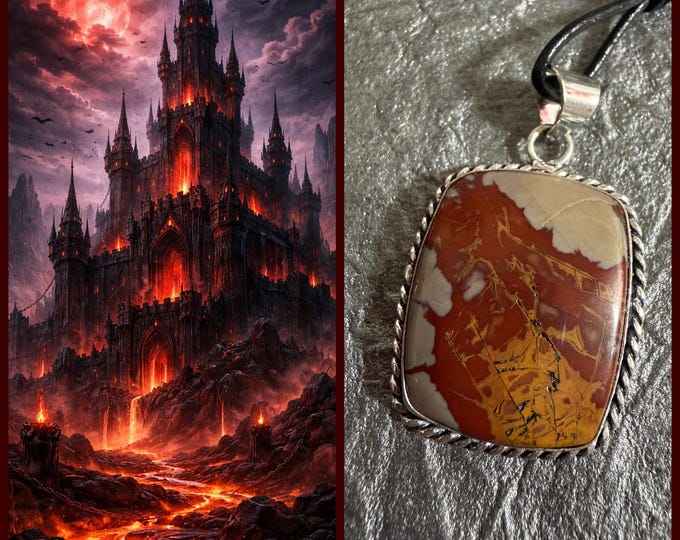 Demon Fire Castle Astral Realm Portal, Astral Real Estate, PERSONAL astral realm for you AND your companions, Enchanted Necklace