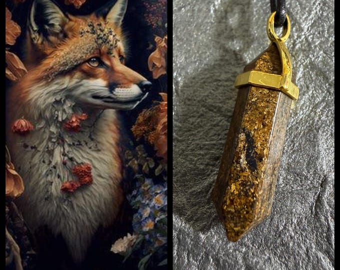 Female Kitsune "Marga" Spirit Companion, Spirit Vessel Necklace, Tier 1