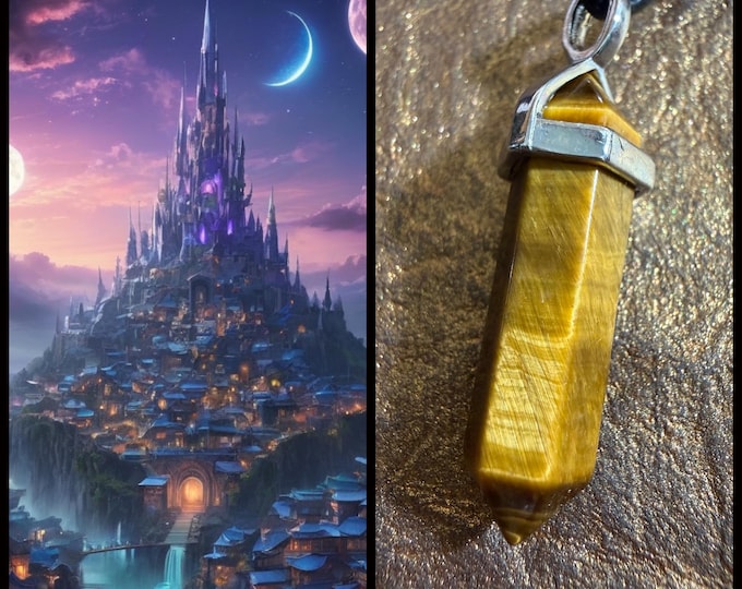 Witchcraft and Wizardry School/Village Astral Realm Portal, PERSONAL astral realm for you AND your companions, Enchanted Necklace
