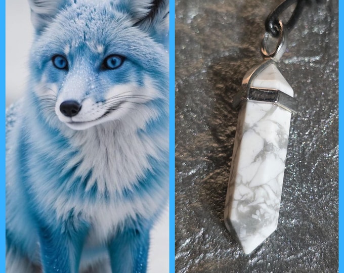 Ice Fox "Izron" Spirit Companion, Spirit Vessel Necklace, Tier 1