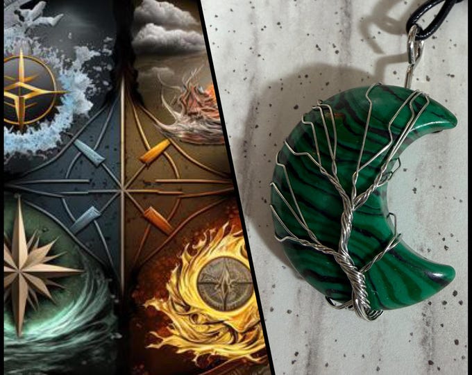 Elemental Balancing Talisman, Balance the 4 elements within you, Enchanted Necklace, BESTSELLER 40+ sold