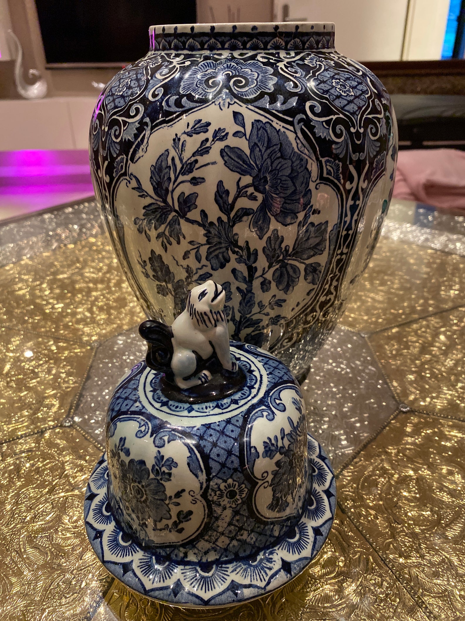 ROYAL SPHINX Holland by BOCH Delft Vase Etsy