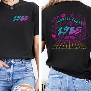 40th Birthday T-shirt, 1985 Birthday Tee, 40th Birthday Gift, Vintage 1985 T shirts, 40th Birthday Gift for Her, Retro 1985 Shirt, Nostalgia
