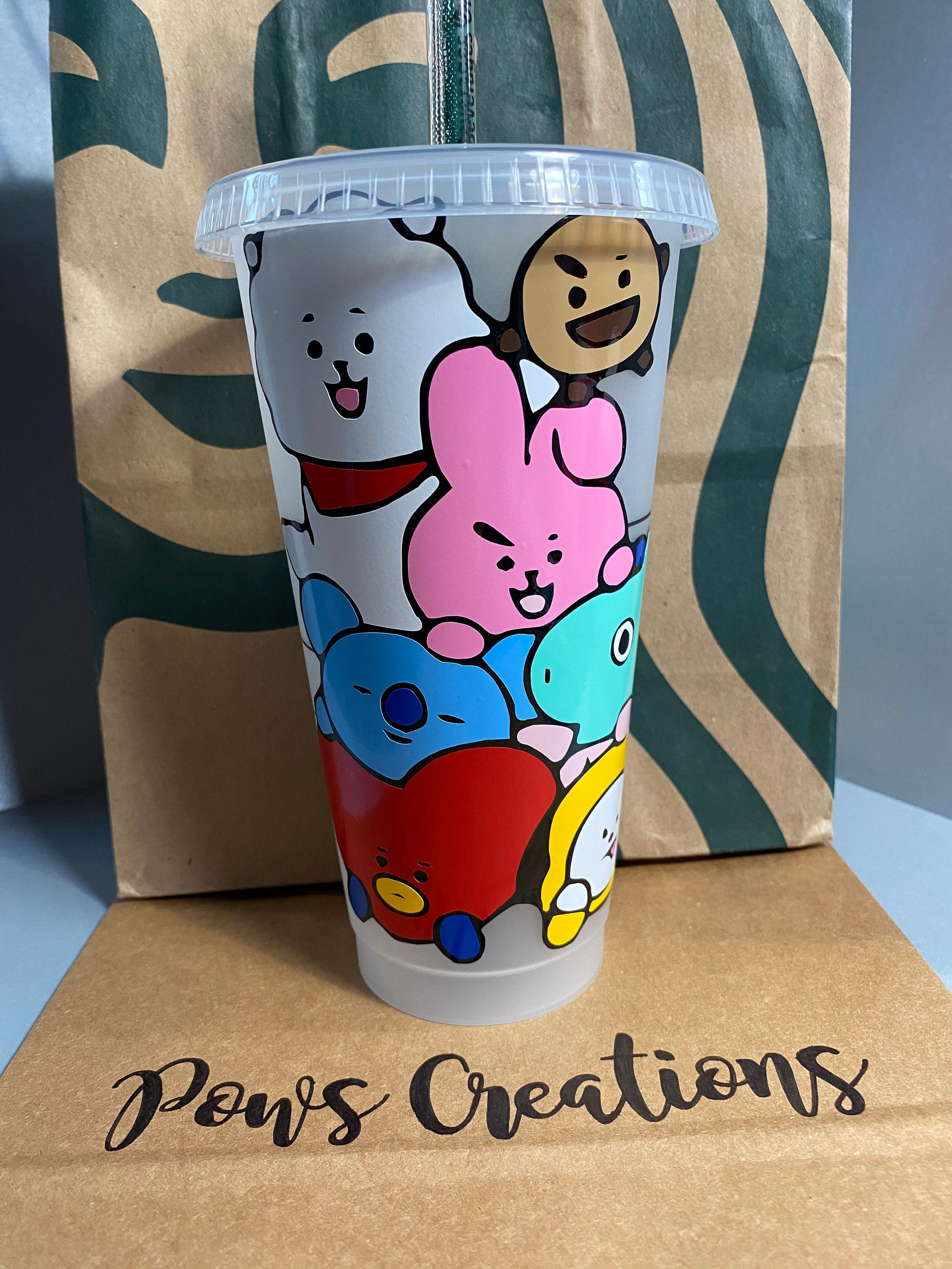 Bts Starbucks Cup - Etsy