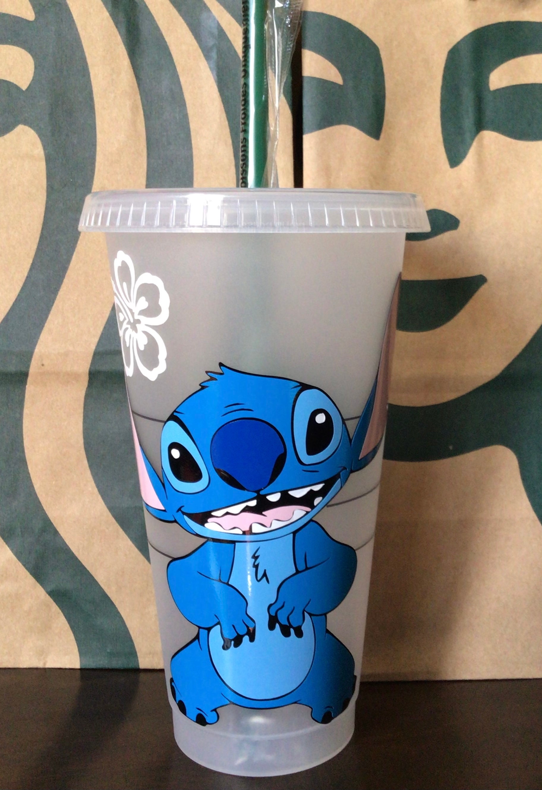 Stitch as Oogie Boogie & Jack Skellington Starbucks Cup Tumbler, Handmade