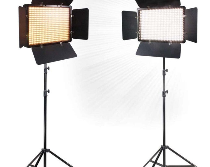 2 Sets of LED Barn Door Light Panel With Light Stand Tripod Etsy
