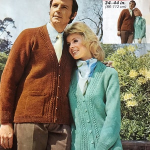 Vintage Knitting Pattern - Patons 6342 Cardigan DIGITAL PDF Download