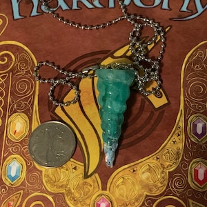 Hars EENHOORN HOORN Ketting! MLP Lyra Heartstrings Geïnspireerd! Zee groene kleur. Slechts 1!