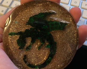 Resina Epoxi DRAGON COASTER! ¡Sólo 1! ¡Shed de serpiente, Glitter!