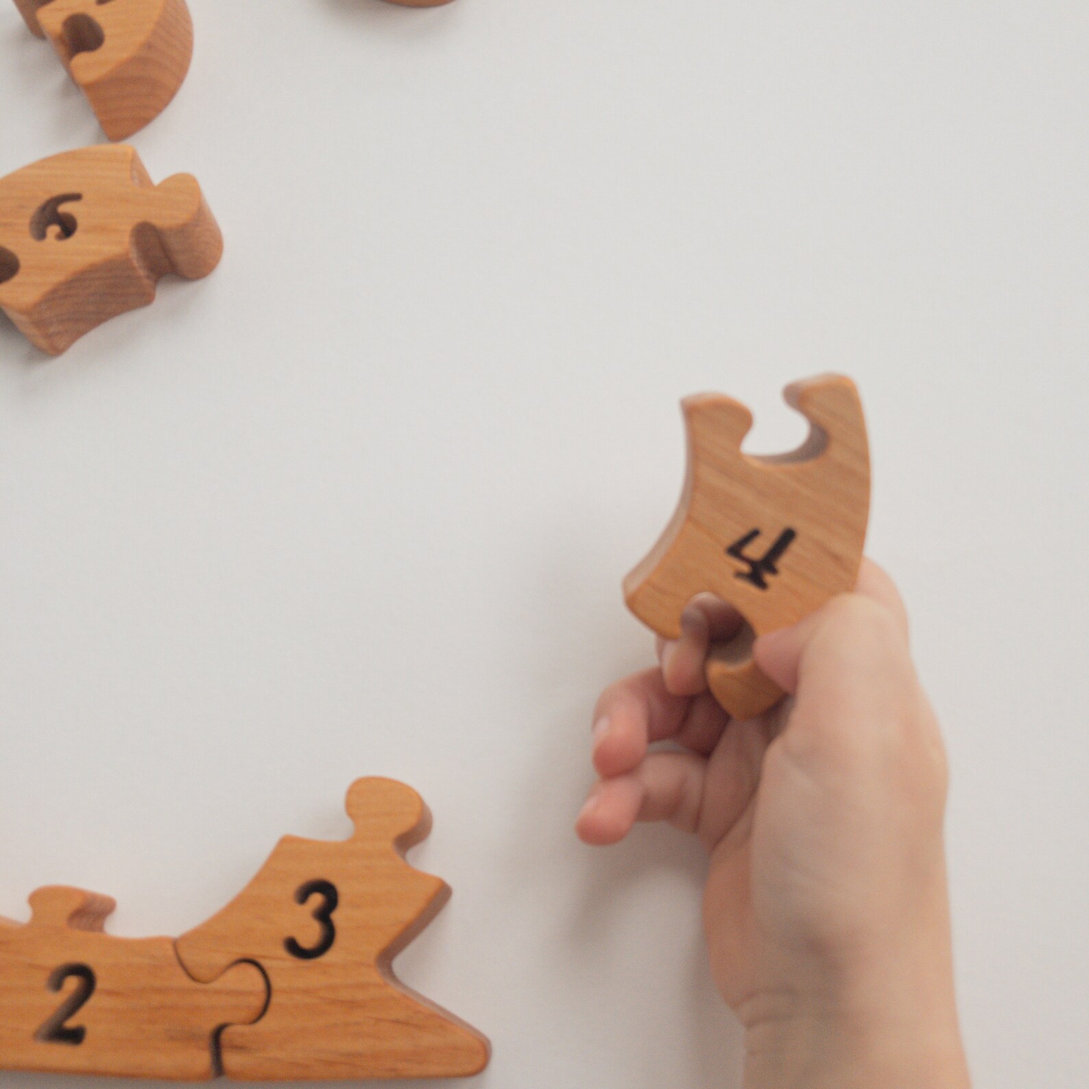 Number puzzle for toddlers Montessori materials Educational Etsy