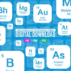 Periodic Table Elements Svg files - Periodic Table Alphabet - Periodic Table Vector, Shirt & Mug-Design, Cricut designs SVG, EPS, PNG