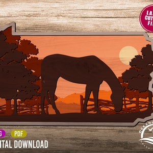 3D Layered Pennsylvania Sign, Digital Download, Glowforge Cut File, Wall Art, Silhouette, Decor, Commercial License