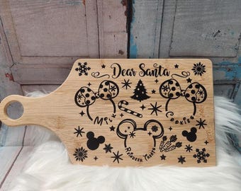 Tablero de Querido Papá Noel / Leche y galletas para Papá Noel / Tablero de golosinas de Papá Noel y renos / Idea de regalo de Navidad
