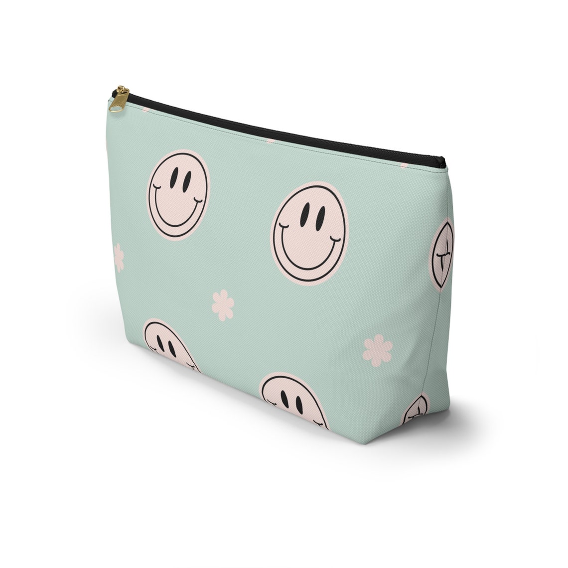 Groovy Boho Smiley Face Makeup Bag Travel Cosmetic Bag Etsy