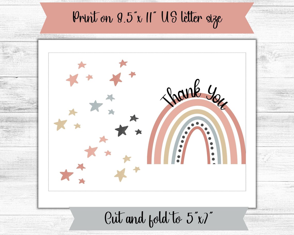 5x7 Digital Thank You Card, Greeting Card, Instant Download - Etsy