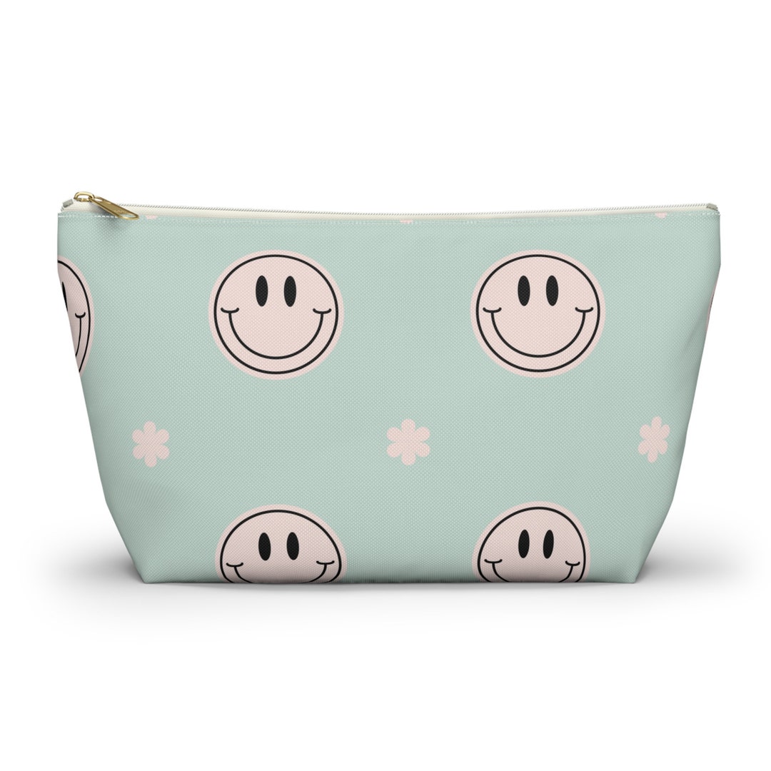Groovy Boho Smiley Face Makeup Bag Travel Cosmetic Bag Cosmetics Bag