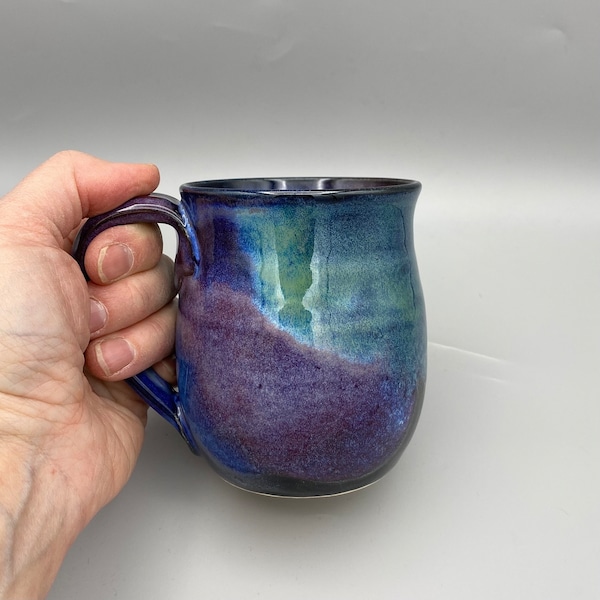 Handmade Ceramic Mug, with Galaxy Design, by Kingates Pottery on the Isle of Wight, Coffee Mug, Tea Mug, Pottery Mug, Stoneware Mug, Gift