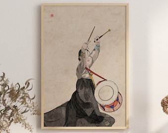 Wall Decor, hanbok, Korean painting, Korean Art, Asian Art, Asian art poster, Korean art print, Korean tradition, korean wall art, korea