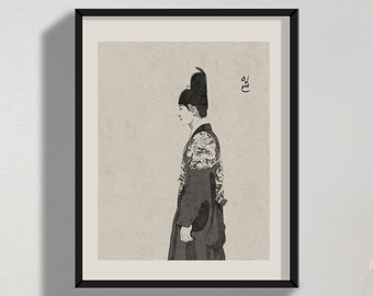 korean palace, hanbok, Korean Art, Korean painting, Asian Art, Asian art print, Asian art poster, Korean art print, Korean traditional,Korea