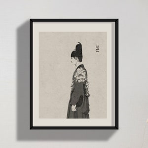 korean palace, hanbok, Korean Art, Korean painting, Asian Art, Asian art print, Asian art poster, Korean art print, Korean traditional,Korea