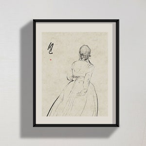 hanbok, Korean painting, Korean Art, Asian Art, Asian art print, Asian art poster, Korean art print, Asian tradition