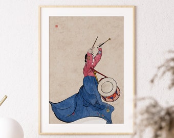 シン・サイムダン韓国アートハンカチ、スイカ野ネズミチョチュンド絵画