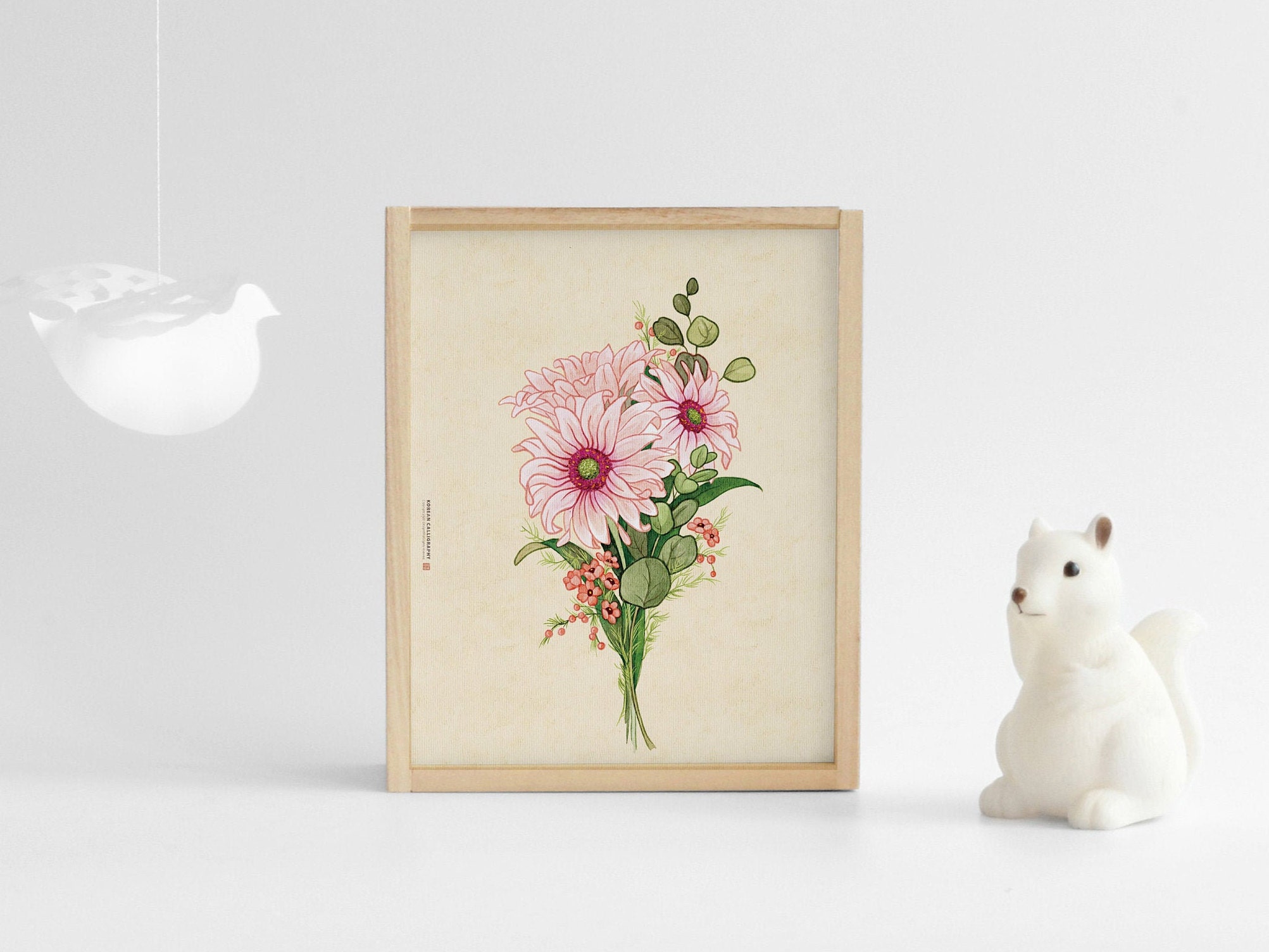 Set of 3 prints Korean painting prints Korean wall decor Etsy