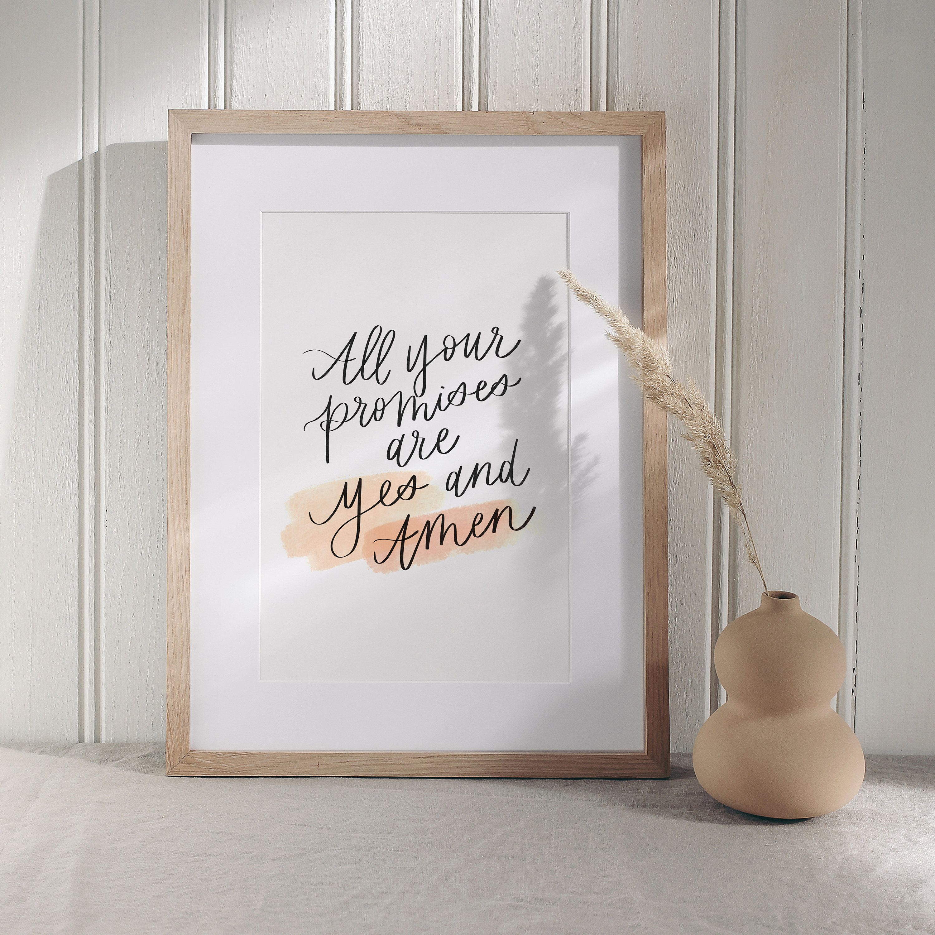 All your promises are yes and amen 8x10 calligraphy print - Etsy España