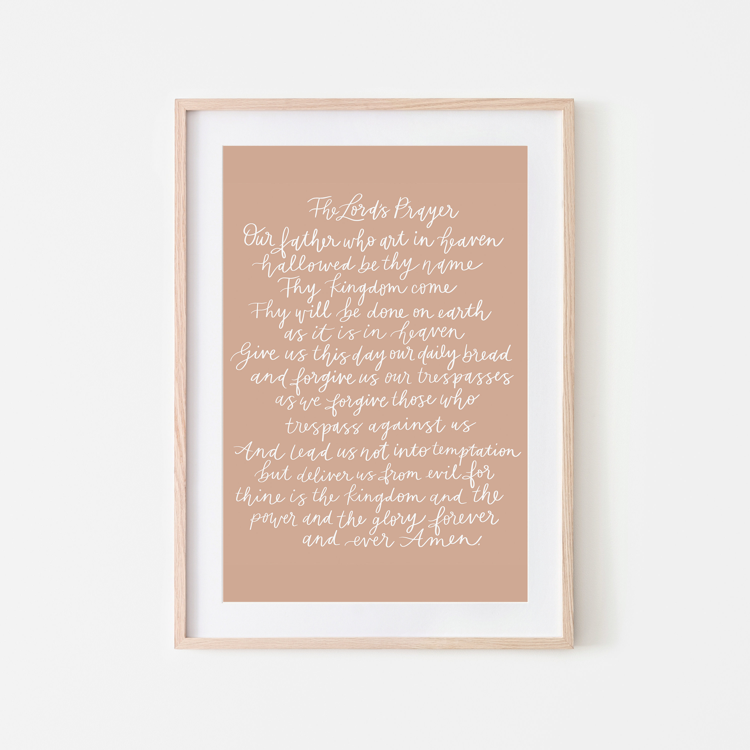The Lord's Prayer, 8x10 Calligraphy Print, Digital Download - Etsy