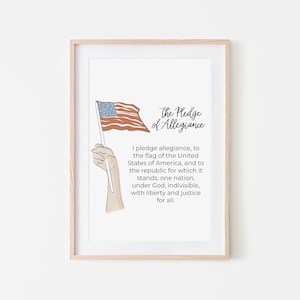 The Pledge of Allegiance, 8x10 digital download