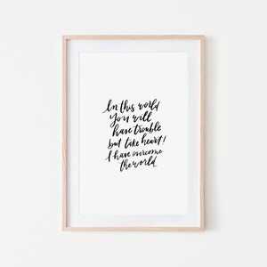 I have overcome the world, 8x10 digital download, scripture print