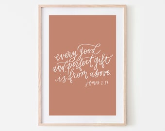 James 1:17, Scripture print digital download