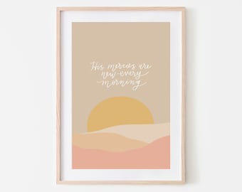 His mercies are new 8x10 scripture printable, digital download