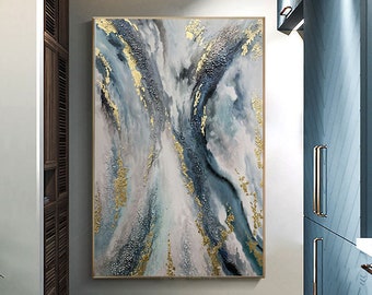 painting gold unikat art Texture Painting original painting Gold leaf 6x6 wall decor acryl contemporary art handmade painting