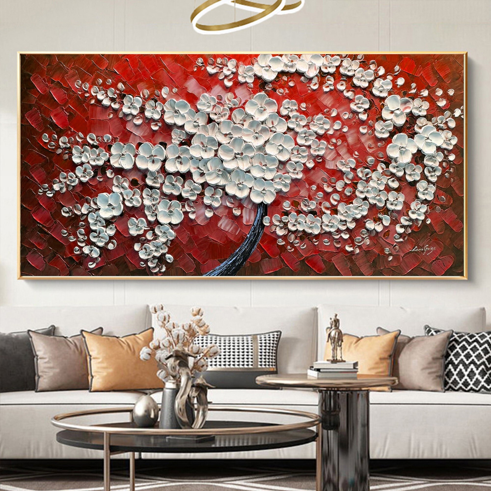 red wall painting design ideas