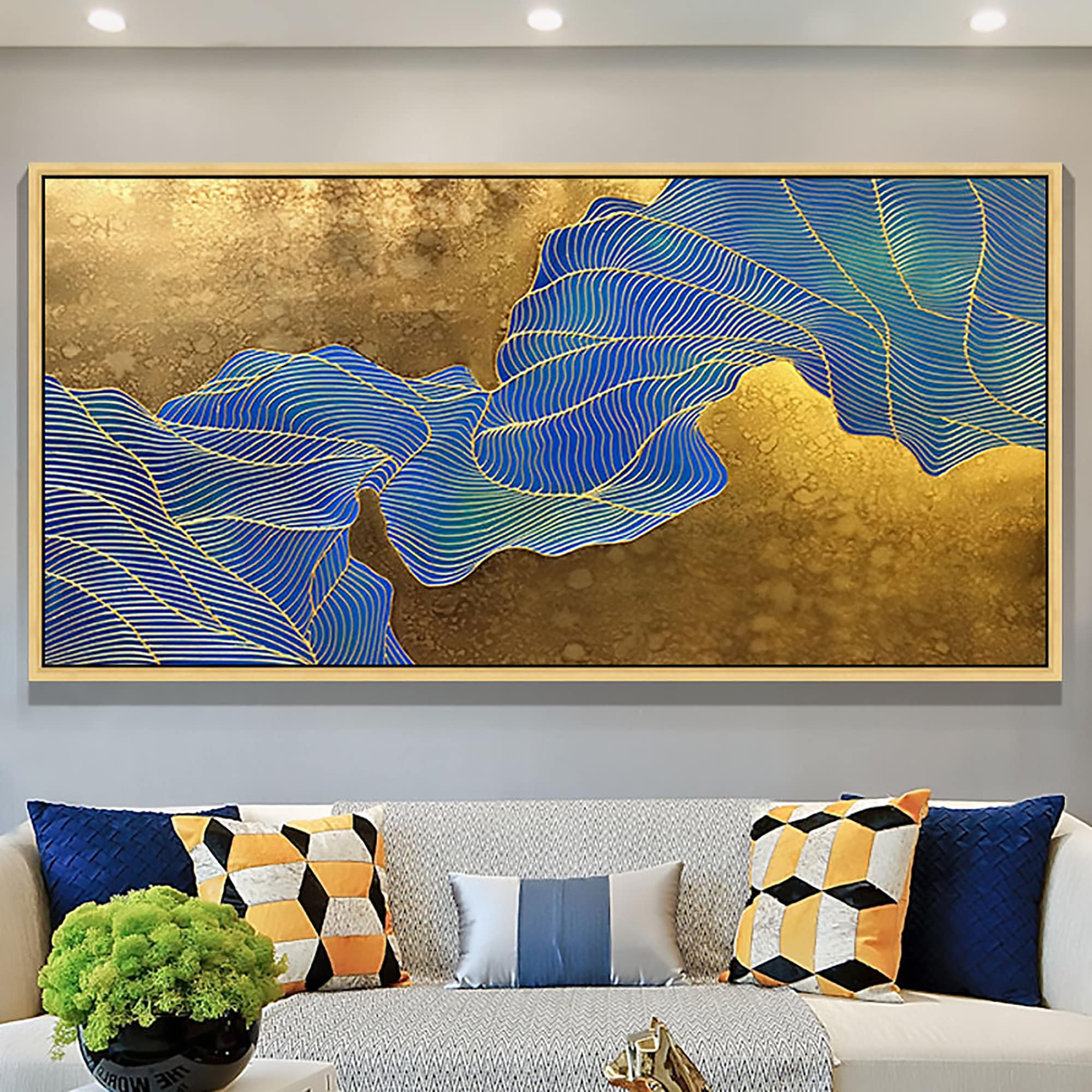 Gold Foil Oil Painting on Canvas Large Original Abstract Gold Etsy