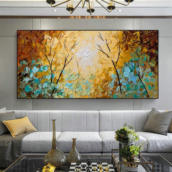 Large Oil Painting On Canvas Original Painting Abstract Blue Etsy Il 570xN.4158547625 Fw9e